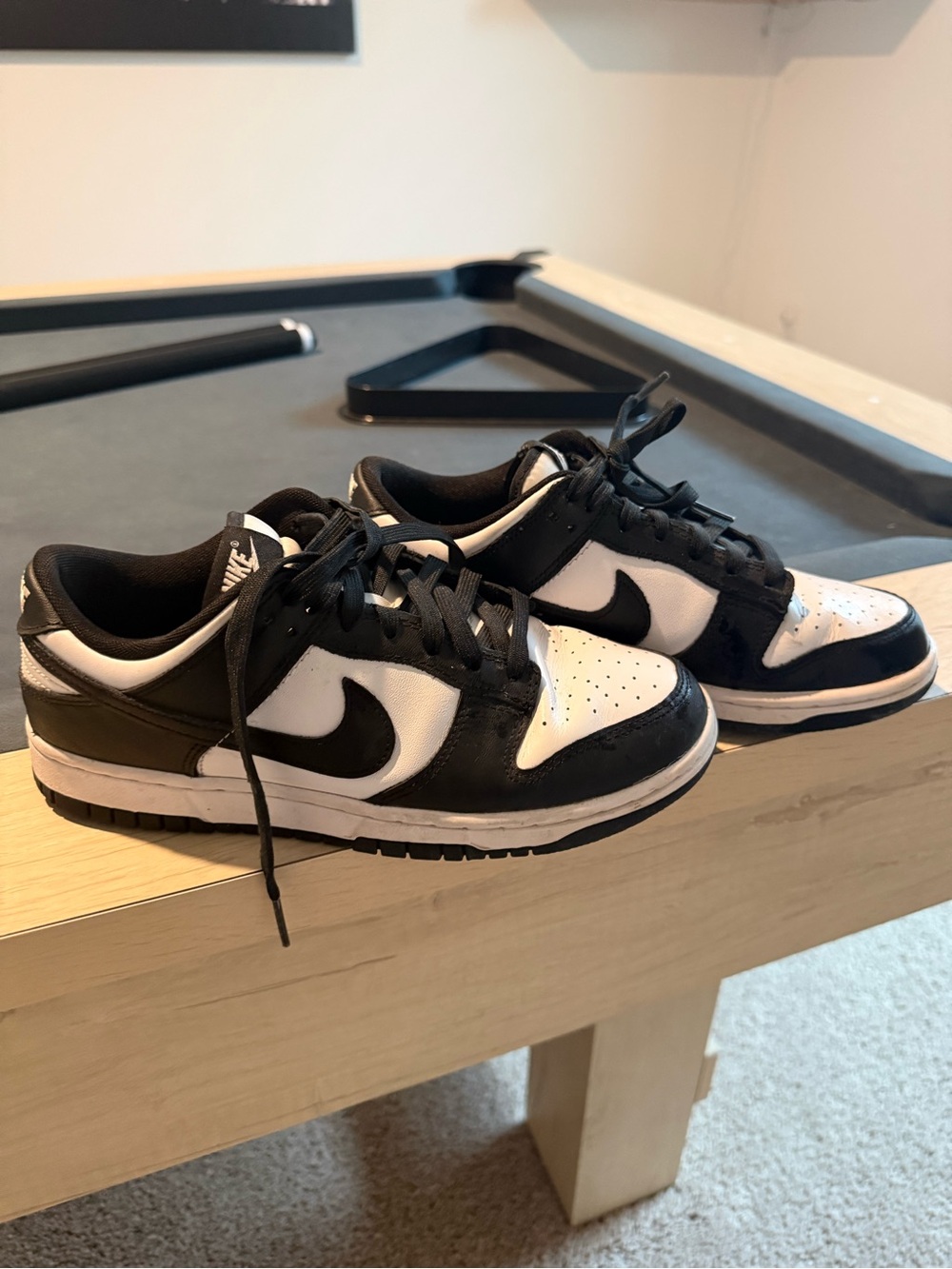 Nike Black and White Low-Top Dunk Sneakers